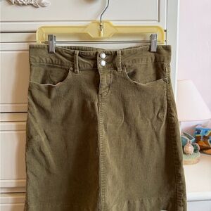 DownEast Olive Midi Skirt